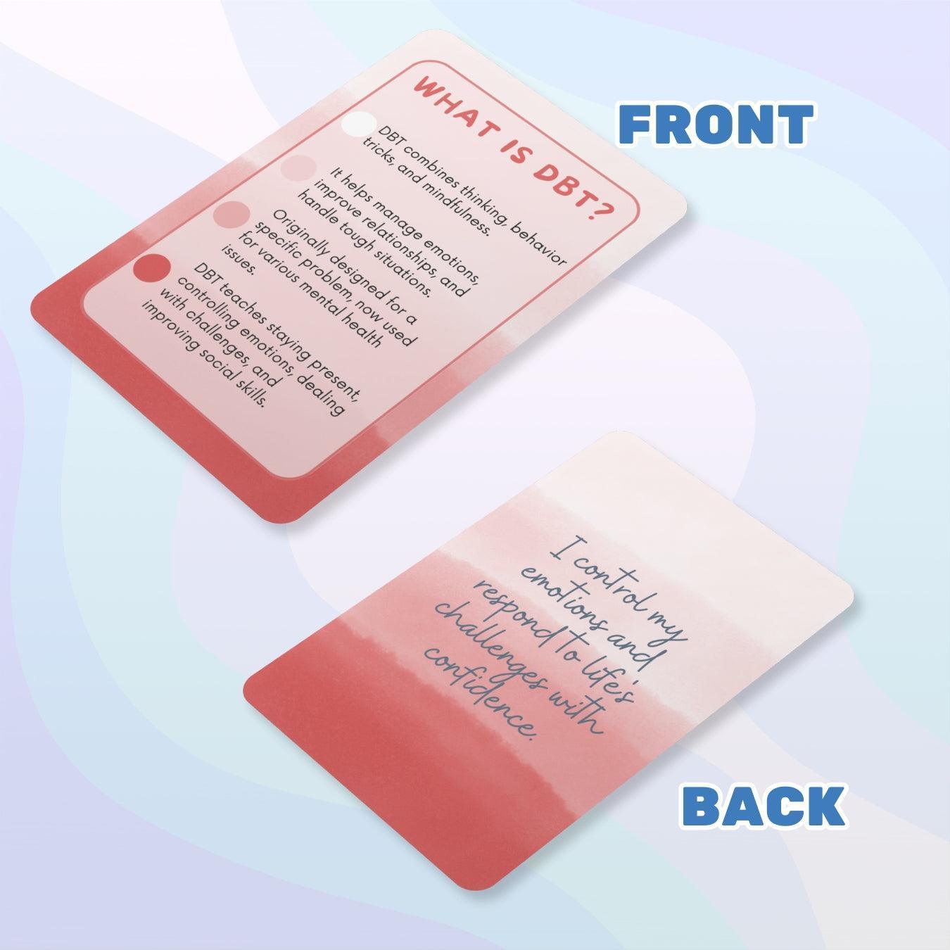 DBT coping skills & Affirmations Flash cards - HoriaKadi