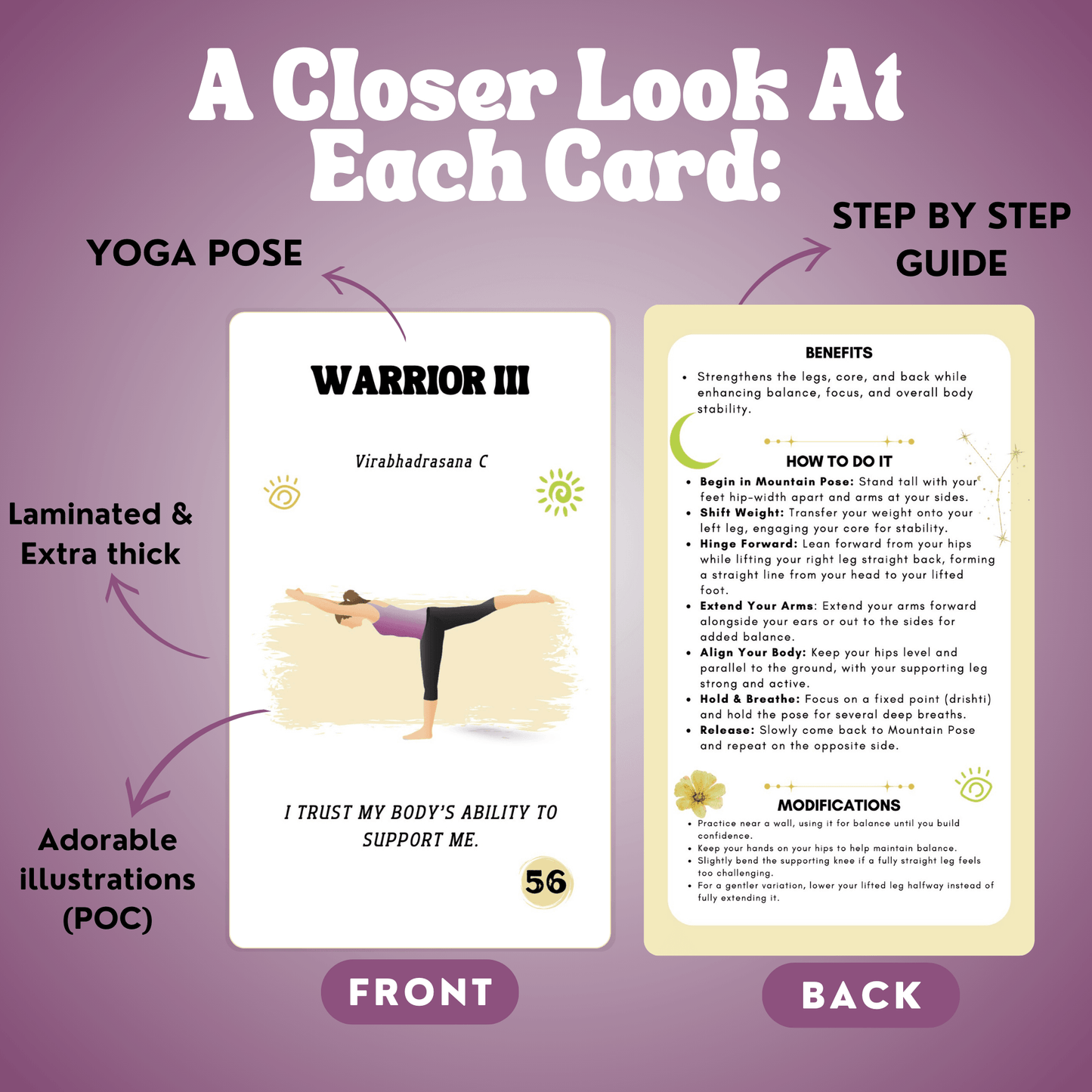 Yoga Exercises Flash Cards
