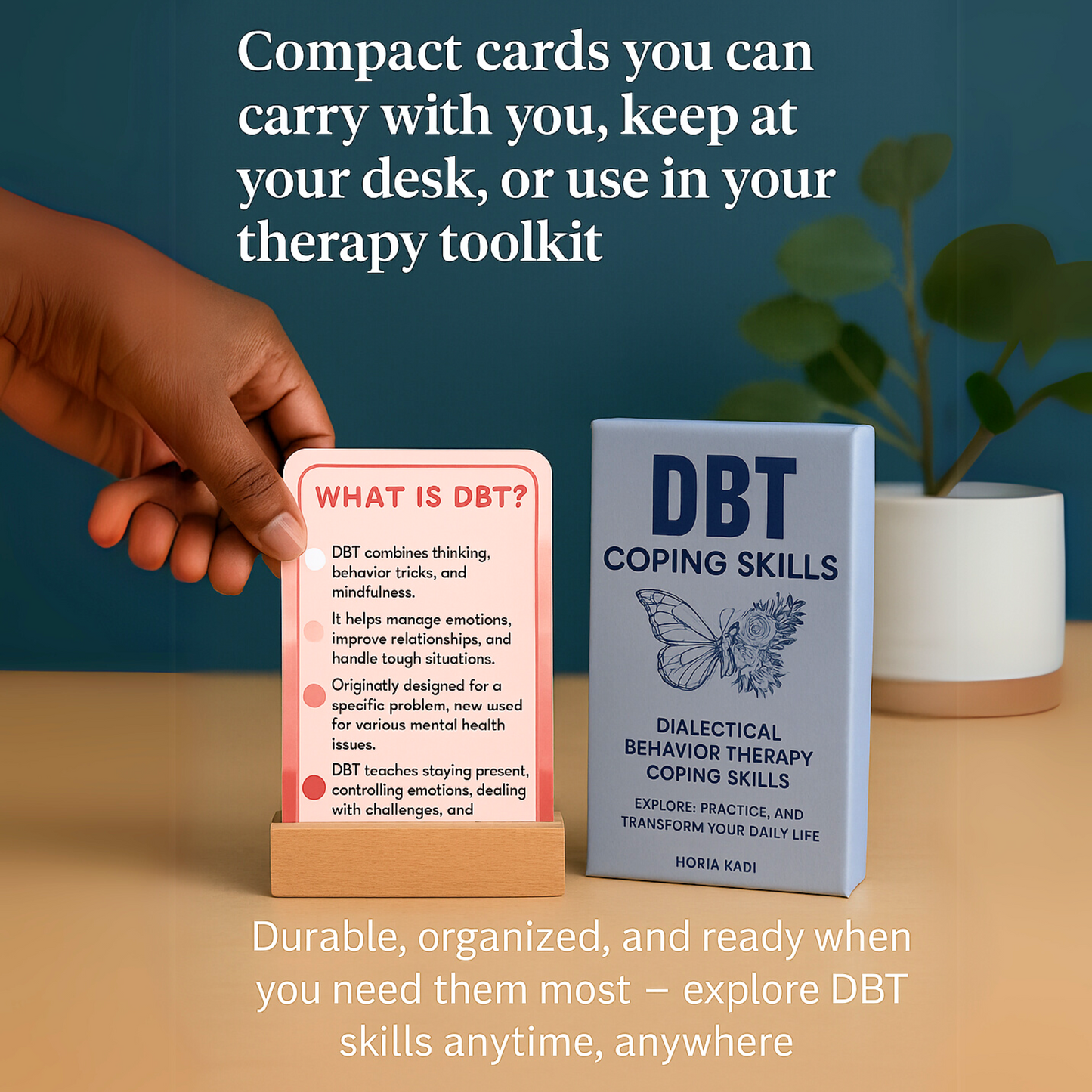 DBT coping skills & Affirmations Flash cards