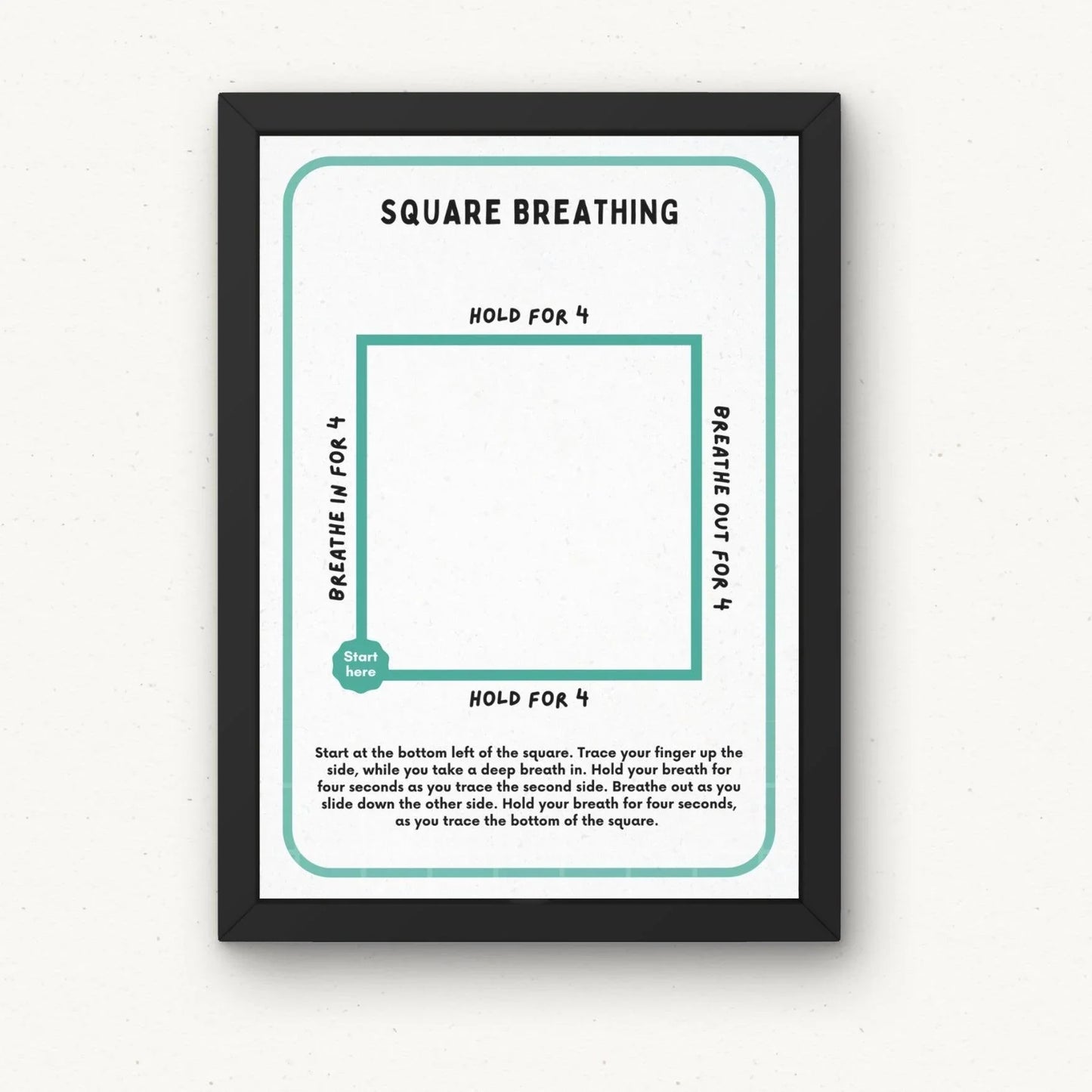 Square breathing - Poster Sign - HoriaKadi