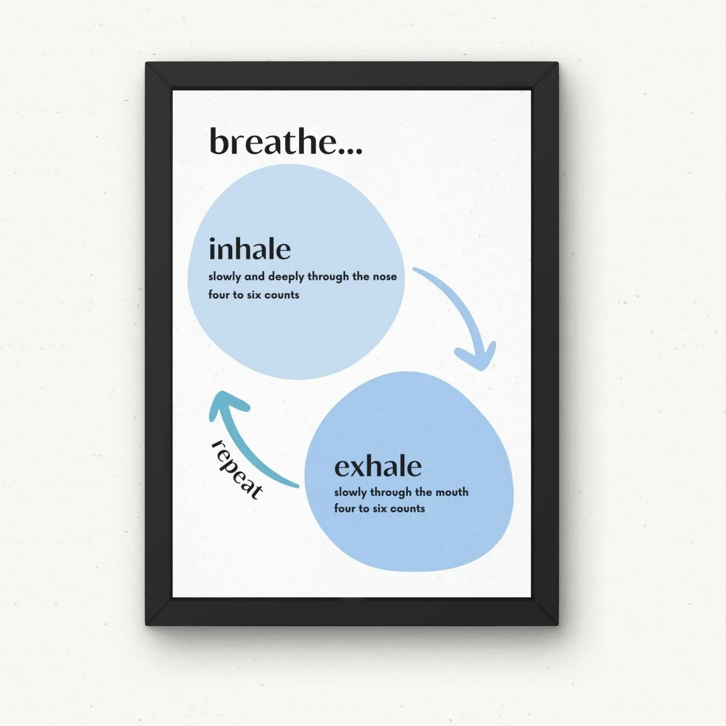 breathe... inhale.. exhale - Poster Sign - HoriaKadi