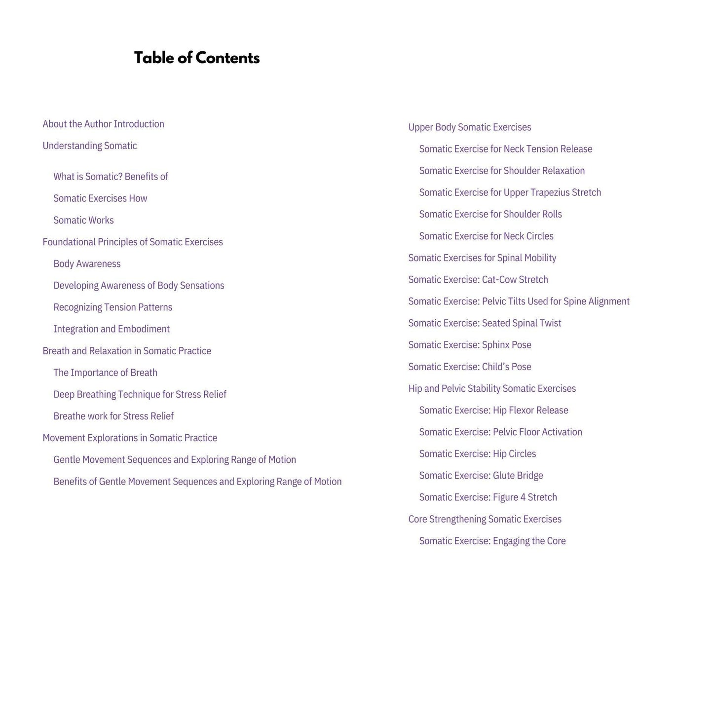 Somatic Exercises: Worksheets and Exercises to Treat Trauma & Stress - HoriaKadi