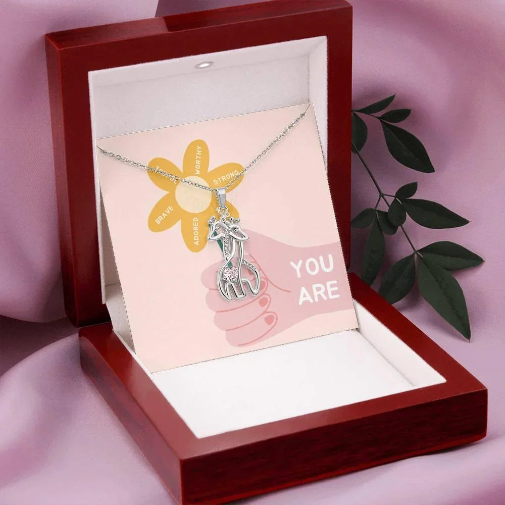 Charming Giraffe Necklace – You Are Strong - HoriaKadi