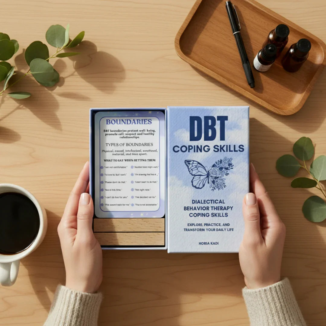 DBT coping skills & Affirmations Flash cards