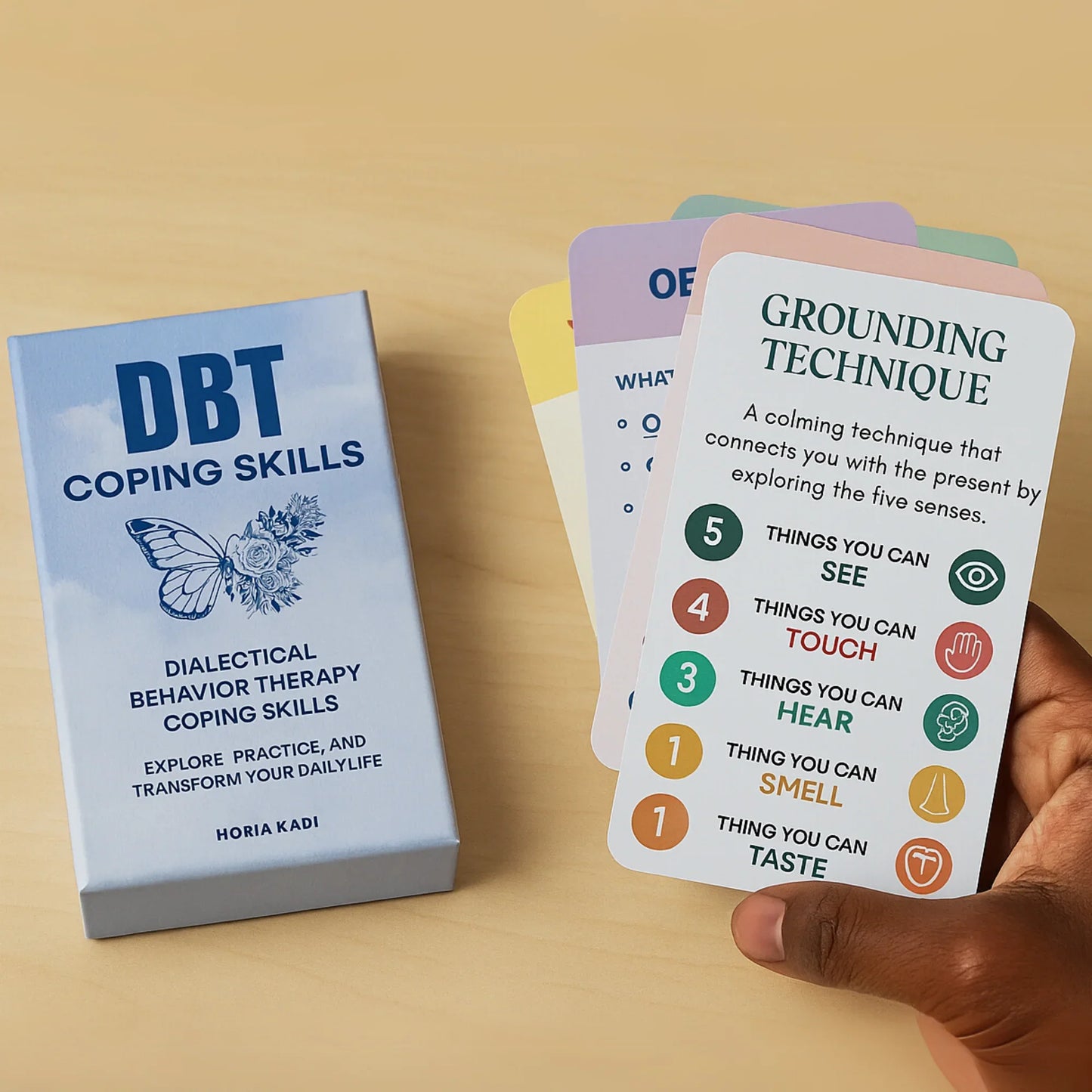DBT Coping Skills with Affirmations Flash Card Deck