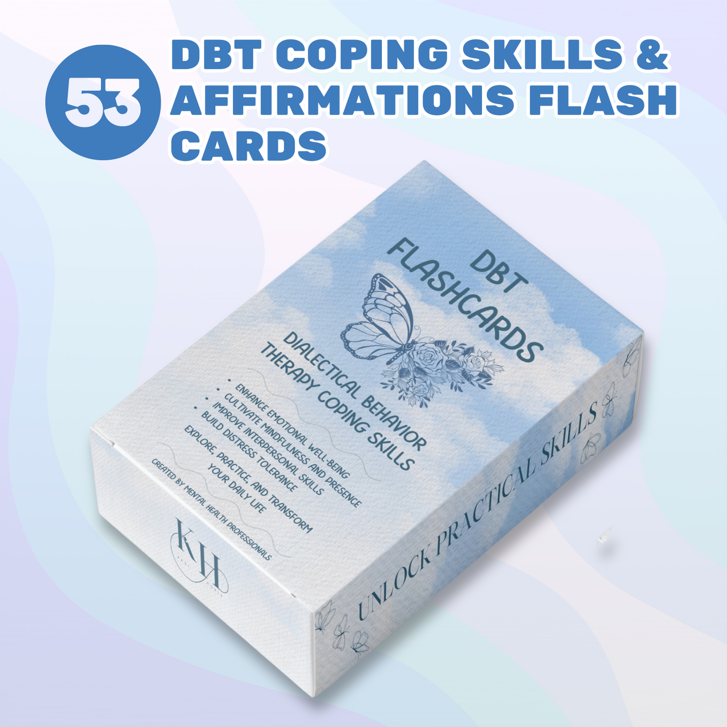 DBT coping skills & Affirmations Flash cards - HoriaKadi