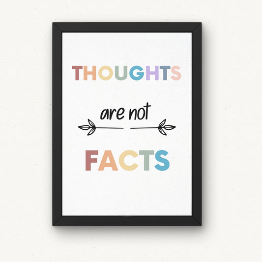 Thoughts are not Facts - Poster Sign