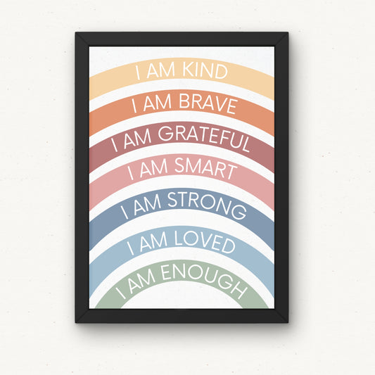 I Am Kind, I Am Enough - Poster Sign