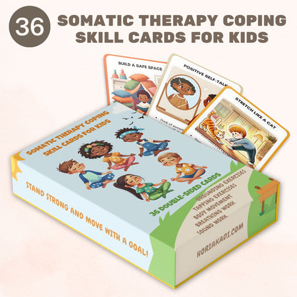 Somatic Therapy Coping Skill Cards for Kids