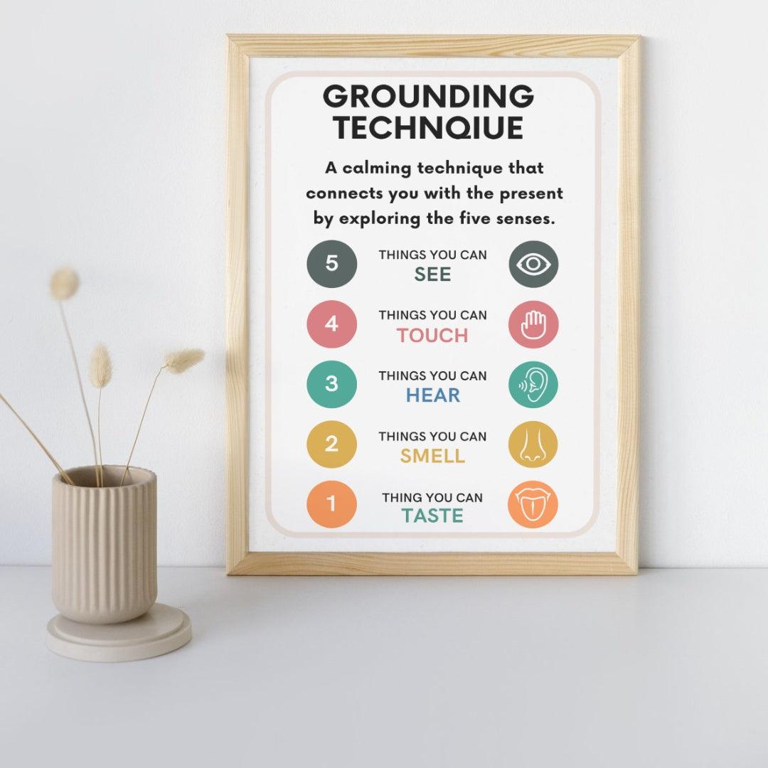 GROUNDING TECHNIQUE Poster Sign - HoriaKadi