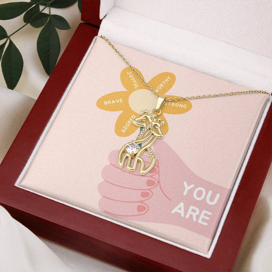 Charming Giraffe Necklace – You Are Strong